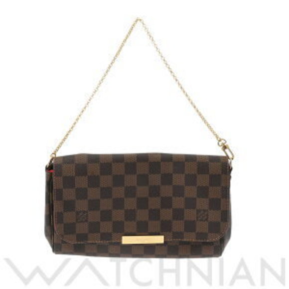 Louis Vuitton Damier Favorite Brown Canvas Shoulder Bag - Picture 1 of 9